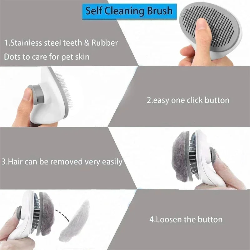 Self Cleaning Pet Brush - CentralShoppers